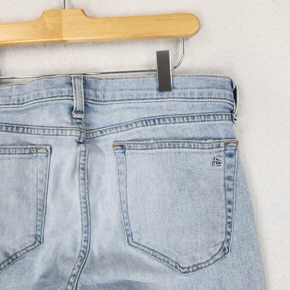 Rag & Bone Jeans Womens 27 Blue The Dre Light Wash Boyfriend Raw Hem Casual - Picture 9 of 14